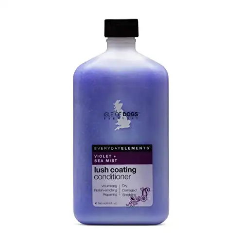 Isle of Dogs - Everyday Elements Lush Coating Conditioner For Dogs - Violet + Sea Mist - Pet Conditioner With Evening Primrose & Jojoba Oil For A Fuller Coat - Made in the USA - 16.9 Oz,Purple,710